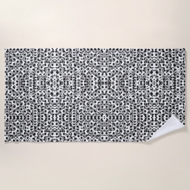 Toalla de playa de fútbol. (Anverso)