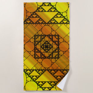Toalla de playa de geometría fractal