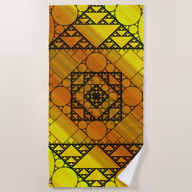 Toalla de playa de geometría fractal (Anverso)