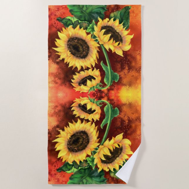 Toalla de playa de girasoles (Anverso)