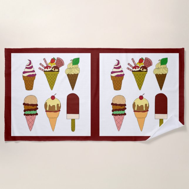 Toalla De Playa De Ice Cream Choice (Anverso)