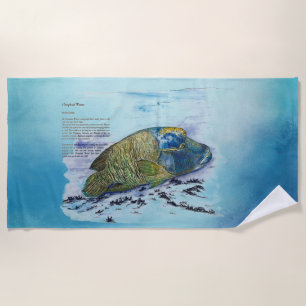 Toalla de Playa de Impresión Pintada con Mano De E