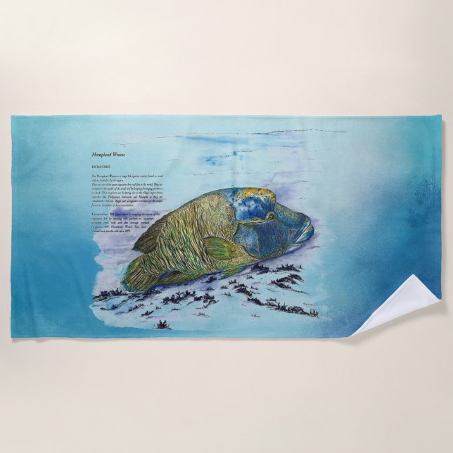 Toalla de Playa de Impresión Pintada con Mano De E (Anverso)