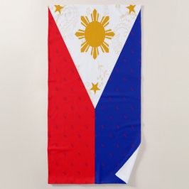 Toalla de playa de la bandera de Filipinas