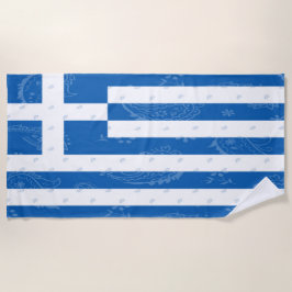Toalla de playa de la bandera de Grecia
