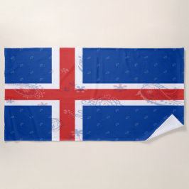 Toalla de playa de la bandera de Islandia