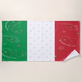 Toalla de playa de la bandera de Italia