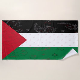Toalla de playa de la bandera de Palestina