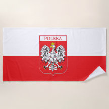 Toalla de playa de la bandera de Polonia