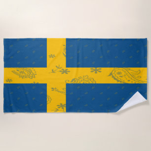 Toalla de playa de la bandera de Suecia
