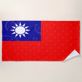 Toalla de playa de la bandera de Taiwán