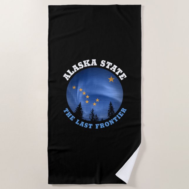TOALLA DE PLAYA DE LA BANDERA ESTATAL DE ALASKA (Anverso)