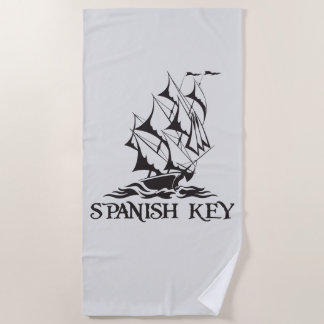 Toalla de playa de la llave española - logotipo ne