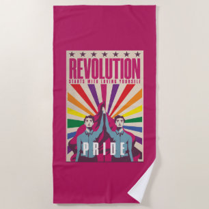 Toalla de playa de la Revolución del Orgullo Vinta