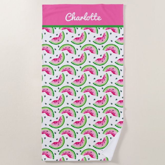 Toalla de playa de la sandía de verano (Anverso)