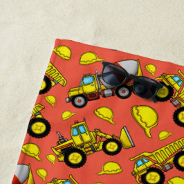 Toalla de playa de la zona de construcción