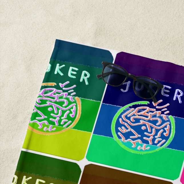 Toalla de playa de los comodines del Mah Jongg (In situ)