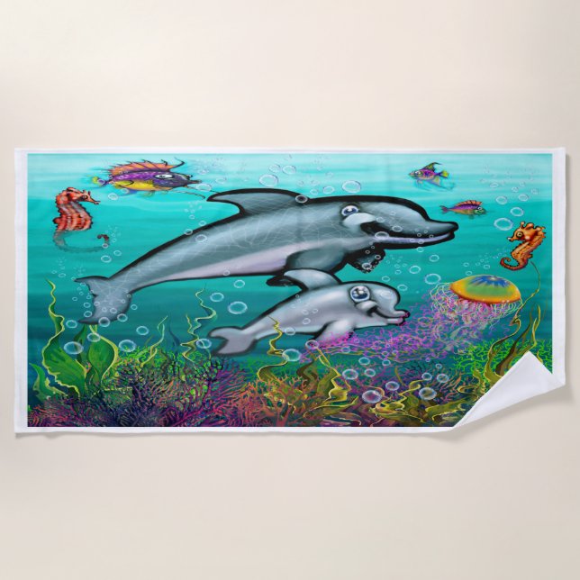 Toalla de playa de los delfines (Anverso)