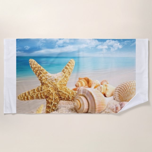 Toalla de playa de los Seashells (Anverso)