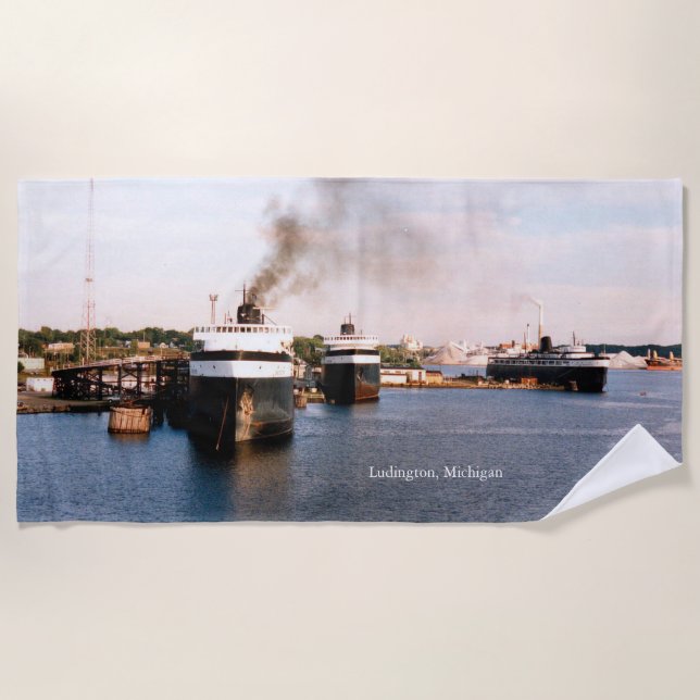 Toalla de playa de Ludington Ferries (Anverso)