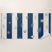 Toalla de playa de lujo Riviera Cabana | Azul mari