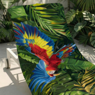Toalla de playa de Macaw Tropical Colorida