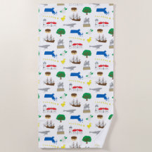 Toalla de playa de Massachusetts