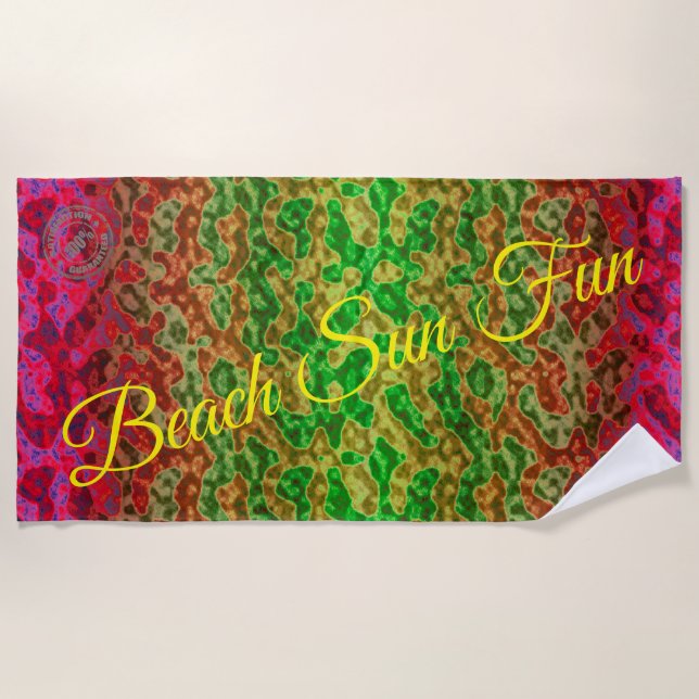 Toalla de playa de moda Waves (Anverso)