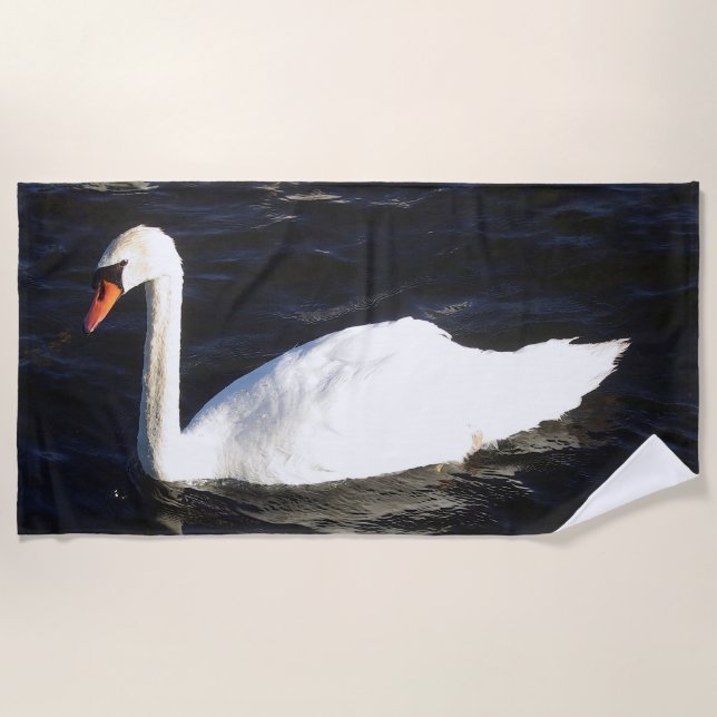 Toalla de playa de Mute Swan (Anverso)