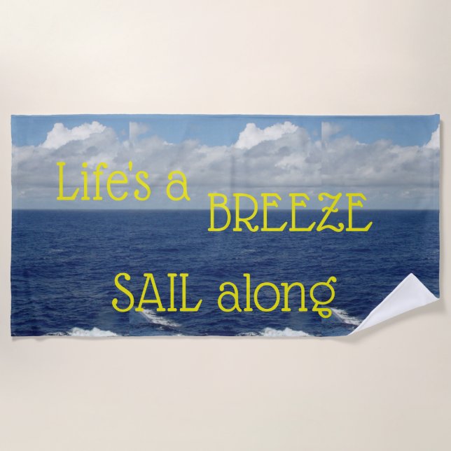 Toalla de playa de Ocean Waves (Anverso)