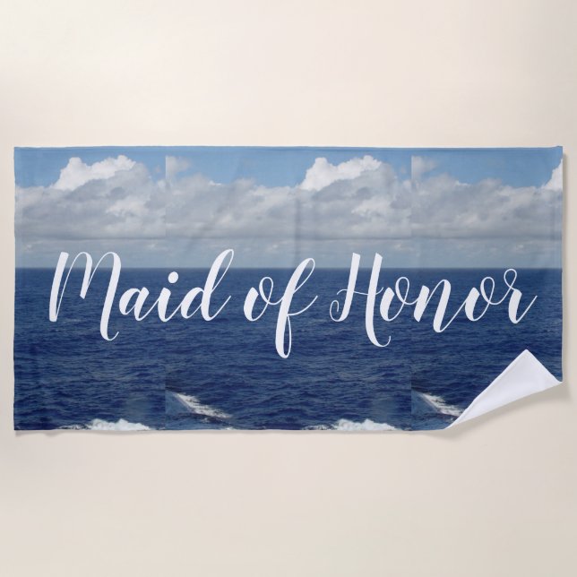 Toalla de playa de olas del océano de dama de hono (Anverso)