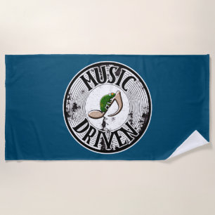 Toalla de playa de orientación musical