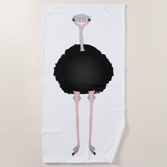 Toalla de playa de Ostrich (Anverso)