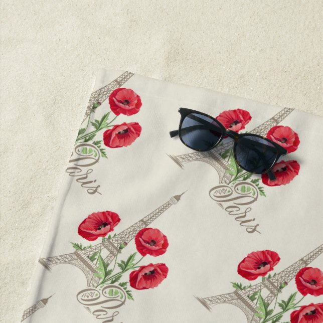 Toalla de playa de Paris France (In situ)