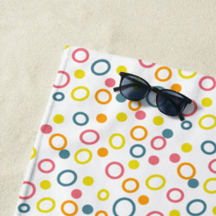 Toalla de playa de Pastel Circles