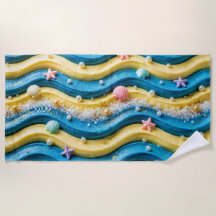 Toalla de playa de pastel de ola del océano - Cost
