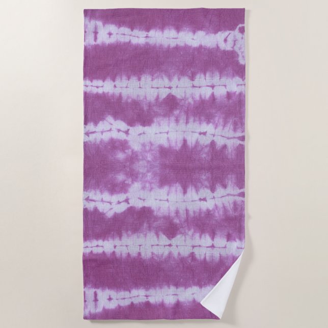 Toalla de playa de Patrón de tinte Boho Purple Abs (Anverso)