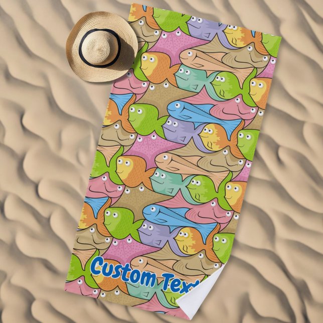 Toalla de playa de peces de dibujos animados (Subido por el creador)