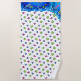 Toalla de playa de peces tropicales