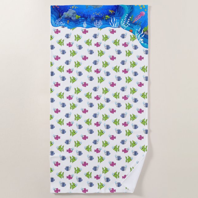 Toalla de playa de peces tropicales (Anverso)