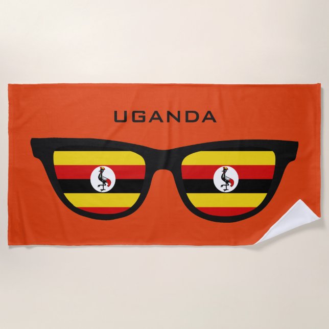 Toalla de playa de personalizado de Uganda Shades (Anverso)