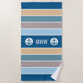 Toalla de playa de personalizado monograma de fran