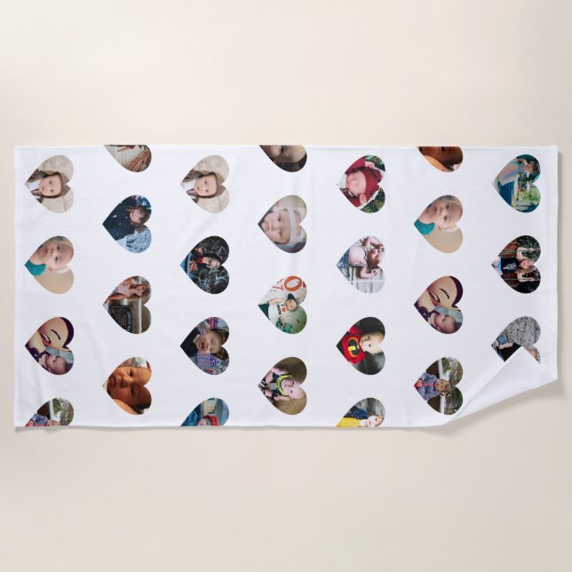 Toalla de playa de personalizado Photo (Anverso)