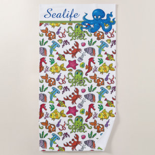 Toalla de playa de personalizado Sealife