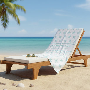 Toalla de playa de Personalizado turquesa de pez e