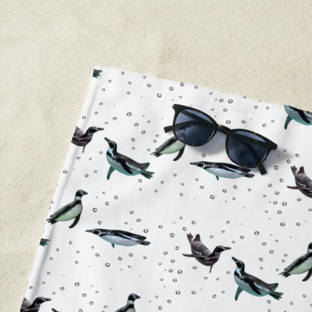 Toalla de playa de pingüinos burbujeantes (elegir  (In situ)