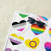 Toalla de playa de Pride Hearts