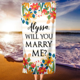 Toalla de playa de Propuesta Boda personalizada