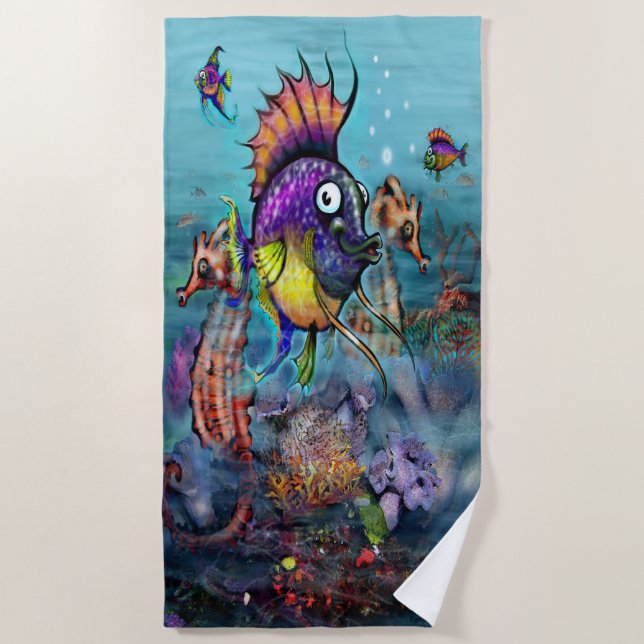 Toalla de playa de Rainbow Fish Beach (Anverso)