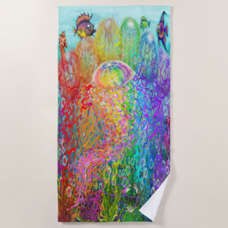 Toalla de playa de Rainbow Jellyfish